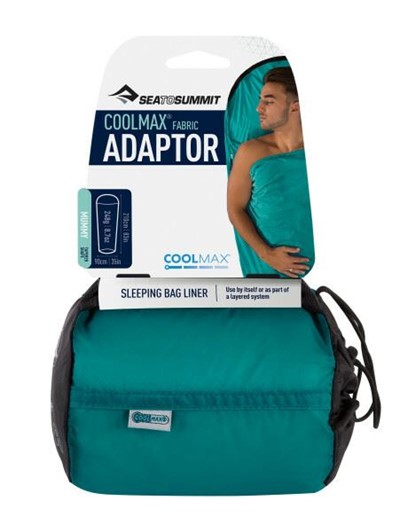 SeatoSummit Adaptor - Coolmax® Mummy Liner голубой 210см - Увеличить