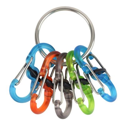 Niteize Key Ring Locker с пластиковыми карабинами серый - Увеличить