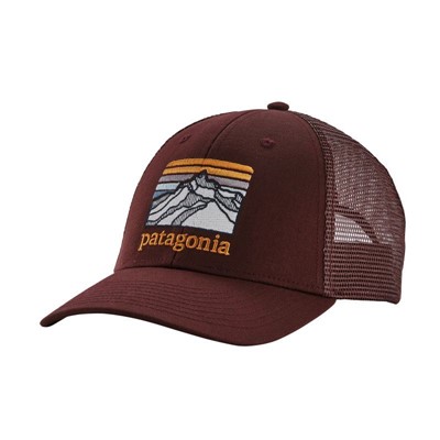 Patagonia Line Logo Ridge Lopro Trucker Hat темно-красный ONE - Увеличить