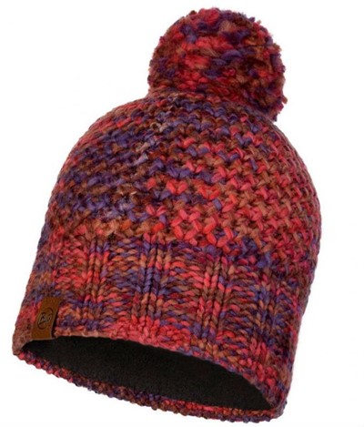 Buff Knitted&Polar Hat Margo темно-красный ONESIZE - Увеличить