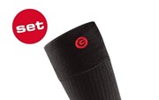 носки с подогревом + аккумулятор Lenz Heat Sock 4.0 Toe Cap + Lithium Pack RCB 1200 (EU/US) черный 35/38