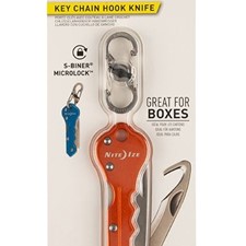 карманный Nite Ize Doohickey Key Chain Hook Knife оранжевый