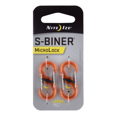 Nite Ize S-Biner Microlock 2 шт. оранжевый - Увеличить