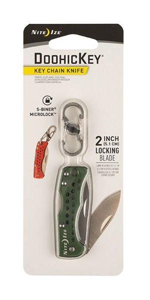 Nite Ize DoohicKey Key Chain Knife зеленый - Увеличить