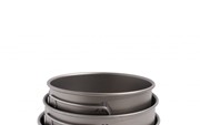 GORAA 3-Piece Titanium Pot And Pan Cook Set серый 500+550+680МЛ