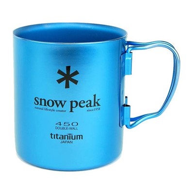 Snow Peak титановая Ti-Double 450 синий 0.45Л - Увеличить