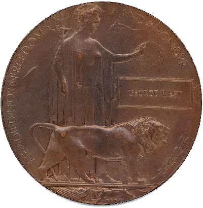 Именная медаль в честь погибших в Первой Мировой войне