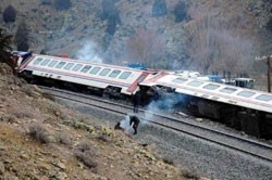 Крушение поезда в Турции